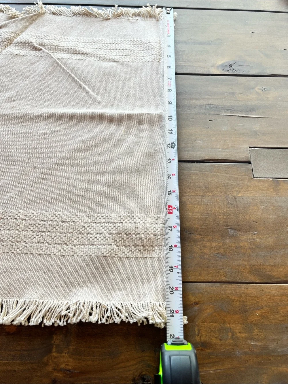 Pier 1 Fringed Woven Cotton Placemats in Light Tan NWT Cottagecore BoHo Set of 2